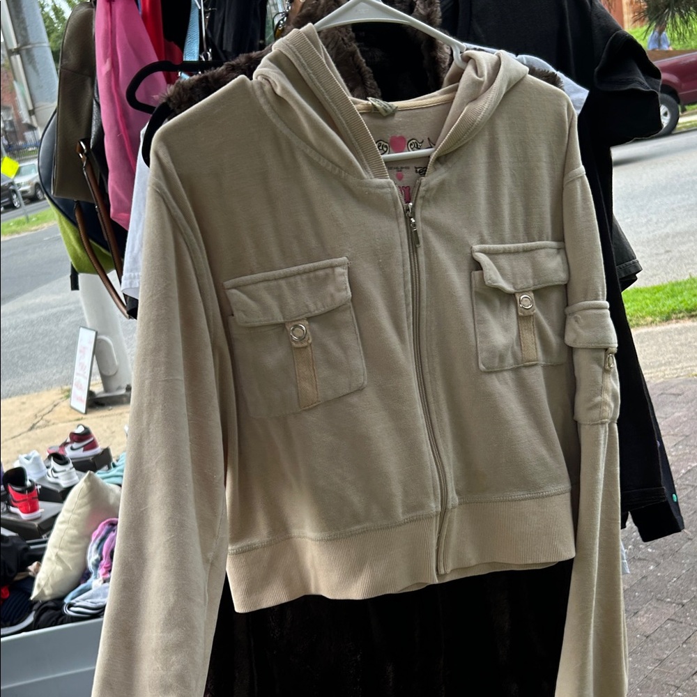 Women's Tan Hooded Jacket